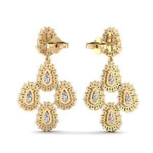 REYES - Pendientes Colgantes Clásicos de Plata de Ley 925 con Moissanita, Joyería Fina de Alta Calidad para Bodas y Fiestas, para Mujer - Product Image 4