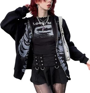 Sudadera con Capucha de Disfraz de Esqueleto para Mujer ROMEO INDUSTRY, 100% Poliéster, Transpirable, Informal, de Forro Polar para Invierno y Otoño - Product Image 6