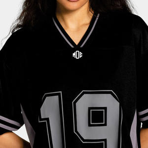 Ensemble de maillots de football américain pour femmes, col en V, en mesh, avec impression de numéro personnalisé, coupe ample, marque privée, fabricant OEM en gros, USA - Product Image 5