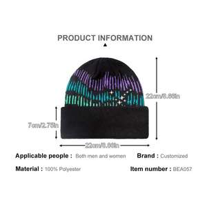 Gorro de Punto Cálido para Mujer, Estilo Casual, Diseño de Logotipo Personalizado, Último Modelo de Gorro Beanie Jacquard - Product Image 2