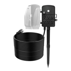 Multipresa da Esterno con Cavo di Prolunga da 15 Metri, 6 Prese 15A, Copertura Impermeabile e Protezione da Sovraccarico - Product Image 6