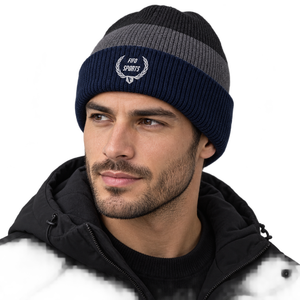 <b>Men</b> Beanies Cap Custom Knitted Winter <b>Hat</b> Soft <b>Warm</b> Fabric Stretchable Comfortable Fit Casual Outdoor Headwear Fashion Cap OEM - Product Image 3