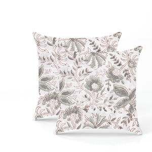 Housse de coussin en coton imprimé à la main, style minimaliste, coton naturel, fabrication artisanale indienne, décoration simple pour la maison - Product Image 3