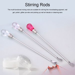 Cuillère à mélanger les pigments en acier inoxydable, bâtonnet de mélange d'encre pour microblading et tatouage, accessoires PMU - Product Image 5