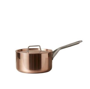Durable Copper Plated Sauce <b>Pan</b> Stainless Steel <b>Handle</b> Non-Stick Medium Size Metallic Superior Quality Saucepan - Product Image 1