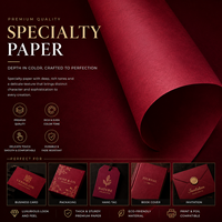 Papier décoratif gaufré rouge de qualité supérieure Lizheng pour emballage de boîtes cadeaux de luxe, taille personnalisée, usine OEM