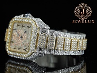 Montre de luxe Hip Hop en moissanite pour hommes, avec une construction durable, idéale pour les voyages, les réunions d'affaires et les événements sociaux