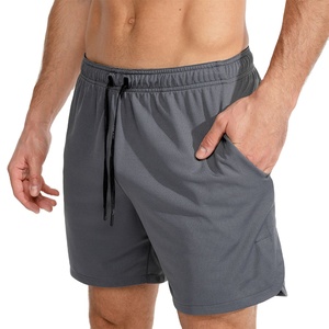 Short de gymnastique personnalisé pour hommes avec entrejambe de 5 pouces double couche 100% polyester Street Wear décontracté dentelle basket-ball maille motif solide - Product Image 1