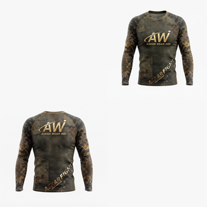 เสื้อแรชการ์ดแขนยาวสำหรับผู้ชาย ยี่ห้อ Askar Wear ลายพรางพิมพ์แบบ Sublimation แห้งเร็ว พร้อมโลโก้ด้านหลัง - Product Image 4