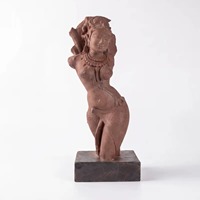 Sculpture de console de temple Salabhanjika inspirée de l'architecture indienne du Xe siècle, réplique de figurine féminine classique de musée