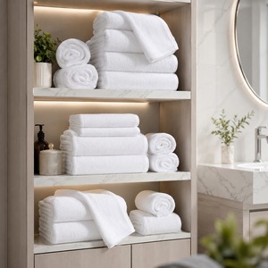 Toalla de Baño de Algodón Puro Blanco de Primera Calidad, 550 GSM, Ultra Suave, Gruesa, Altamente Absorbente y Duradera, Ideal para Hoteles, Spa y Resorts - Product Image 5