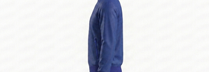 Blouson zippé tricoté bleu roi pour homme, col montant, respirant, écologique, séchage rapide, décontracté, pour l'automne, coupe droite, fermeture frontale - Product Image 5