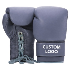 Guantes de Entrenamiento de MMA Profesionales con Logotipo Personalizado, de Cuero PU con Cordones en los Dedos, Absorbentes de Humedad, Equipo de Boxeo de Alta Calidad - Product Image 3