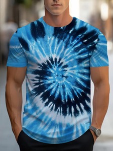 T-shirt tie-dye pour homme en coton 100% - Motif uni - Design personnalisé - Fabrication sur mesure - Fabricant vérifié - Product Image 1