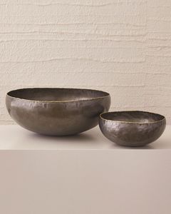 Tazón de comida hecho a mano de metal martillado de primera calidad, diseño clásico, tazón y platos para servir comida y aperitivos en la mesa del hogar a bajo precio. - Product Image 5