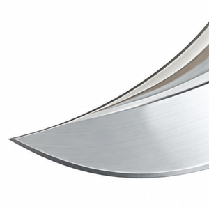 Couteaux de chasse à lame fixe rouge-brun-argent avec lame incurvée en acier inoxydable, manche en bois et anneau de préhension pour le camping en extérieur - Product Image 3