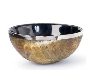 Bol en corne de buffle rond poli, décoration rustique pour la maison, artisanat naturel durable d'Inde - Product Image 1
