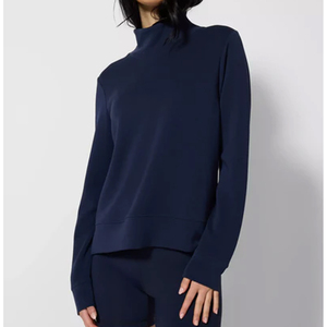 Women’s Premium Oversized <b>Mock</b> <b>Neck</b> Pullover Sweatshirt Graphic Print High <b>Neck</b> Soft Fleece Long Sleeve Casual Streetwear <b>Top</b> - Product Image 2