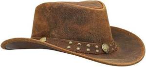 Cheap Price <b>Western</b> Cowboy Riding Racing Leather <b>Hats</b> Customized Logo Embroidery Plain Blank - Product Image 5