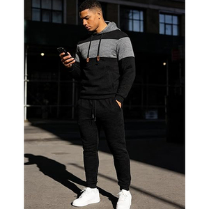 Conjunto Deportivo Informal para Hombre, Sudadera con Capucha y Pantalones Deportivos de Algodón, Ropa Deportiva para Correr, Gimnasio, Uso Diario - Product Image 3