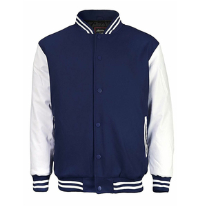 PIHA SPORTS Men's Winter Baseball Letterman School College Bomber Varsity Jacket <b>Black</b> Quick Dry & Windproof - Product Image 5