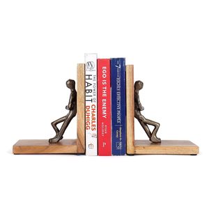 Porte-livres modernes en bois, figurines décoratives, supports de livres pour la maison, le bureau, la bibliothèque - Product Image 1
