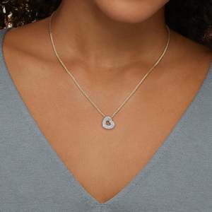 Collar con Colgante de Diamantes en Forma de Corazón - Product Image 3