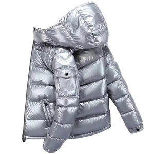 2026 Wholesale Customized Unisex Lightweight Warm Winter Breathable Zipper Stand Hooded Puffer <b>Jacket</b> High Quality Outdoor Front - Product Image 3