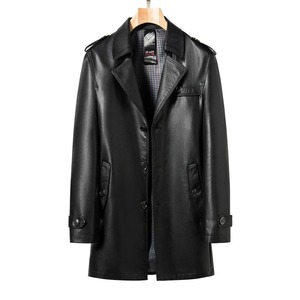 Abrigo de Cuero para Hombre en Oferta, Nueva Moda, Resistente al Viento, Venta Directa de Fábrica - Product Image 1