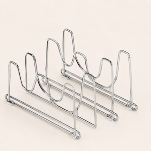 Metal Pots and <b>Pans</b> Organizer for Kitchen Cabinet Space-Saving Frying <b>Pan</b> Rack & Skillet <b>Holder</b> Sink Storage Shelf - Product Image 2