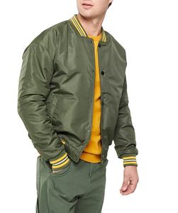 Chaqueta Universitaria de Satén de Alta Calidad, Cortavientos, Transpirable, Chaqueta Universitaria con Letras Bordadas, Logotipo Personalizado al por Mayor para Hombre - Product Image 1