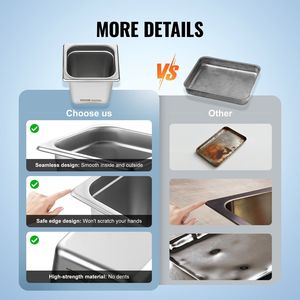 Set di 6 Vaschette Gastronorm 1/6 Anti-Aggrovigliamento per Bagni di Mare, in Acciaio Inox Spessore 0,8mm, Profondità 6 Pollici, per Hotel e Ristoranti - Product Image 6