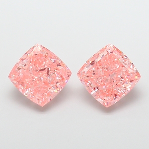 Diamant rose fantaisie de laboratoire, taille coussin, diamant non monté pour la création de bijoux - Product Image 1