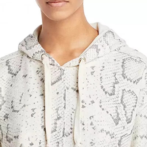 <b>Women's</b> Hooded Tracksuit Set Printed Animal Pattern Full Sleeve Drawstring Pants Casual Spring 100% Cotton Breathable - Product Image 6