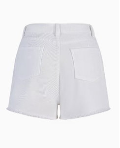 Shorts de Mezclilla de Cintura Alta para Mujer TRIBON SPORTS, Bordado de Estrellas, Ropa Casual de Verano, Algodón Blanco, Corte Recto, Ajuste Ceñido, Secado Rápido - Product Image 2