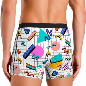 Mens Sublimated <b>Boxer</b> Briefs <b>Custom</b> Printed Polyester Underwear OEM ODM Quick Dry Breathable Factory Supplier Manufacturer Brand - Product Image 3