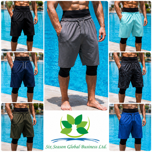 Trajes de Baño Islámicos para Hombre al por Mayor, Shorts de Natación Halal de Doble Capa, Shorts de Playa Modestos Musulmanes, Lote de Excedentes - Product Image 5