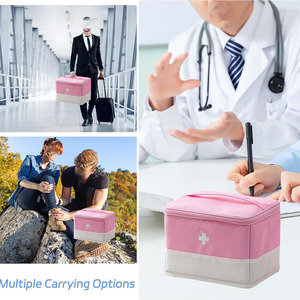 Pochette d'urgence de haute qualité en cuir imperméable et résistant pour équipement de survie et rangement de médicaments, en vente - Product Image 6