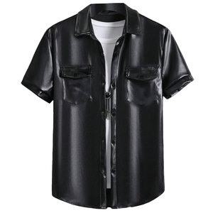 Chemise décontractée pour homme en daim premium, style western, personnalisable, respirante, avec poches avant - Product Image 1