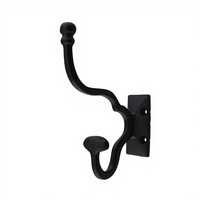 Accessoires de porte en fonte de haute qualité de la marque WWAH, à fixer au mur, autocollants, motif ange noir, 2 crochets, multi-usages, classique