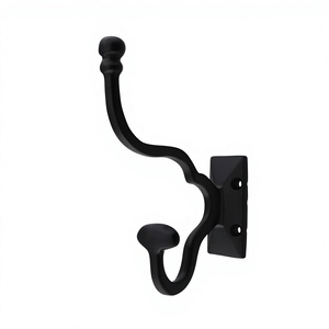 Herrajes de Puerta de Hierro Fundido de Alta Calidad, Gancho Negro Montado en la Pared, Diseño Vintage Decorativo, Nuevo Diseño, Estilo Minería - Product Image 1