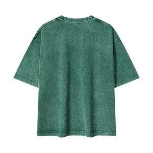 Camiseta de algodón 100% de 260 gramos, lavado ácido, cuello pequeño, hombros caídos, estilo vintage, personalizada con serigrafía. - Product Image 4