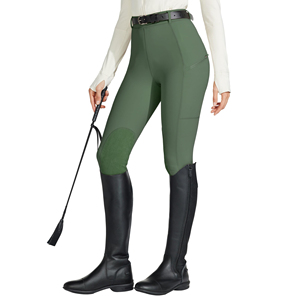 Leggings d'équitation personnalisés avec logo, pantalons taille haute pour femmes, antidérapants en silicone, jodhpurs et culottes d'équitation - Product Image 4