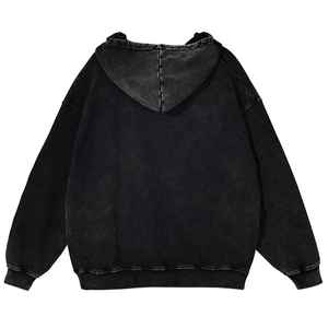 เสื้อฮู้ดดี้ผู้ชายลำลอง สกรีนโลโก้ได้ ผ้าฝ้าย 100% ระบายอากาศดี ซักย้อมสีแบบแอซิดวอช ทรงปกติ - Product Image 2