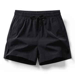 Shorts d'été pour hommes en polyester et coton, shorts de sport pour hommes, mode respirante et légère, cordon de serrage, pantalon court uni - Product Image 4