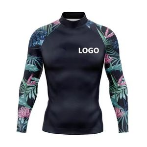 Sublimation <b>Printed</b> Upf50+ Long Sleeve Compression Shirt Uv protection Fishing Shirt Swimwear Diving Rashguard <b>Surfing</b> Shirts - Product Image 6