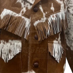 Fringe Biker Leather <b>Jacket</b> <b>Men</b> Western Cowboy <b>Suede</b> Tassel Motorcycle Coat Fashion Outerwear Custom Wholesale Wholesale - Product Image 5