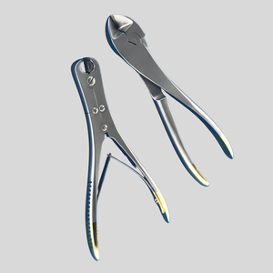 Ciseaux à double action personnalisables certifiés CE RAICES Enterprises, coupe-fils latéral avant, instrument chirurgical orthopédique en acier inoxydable - Product Image 1