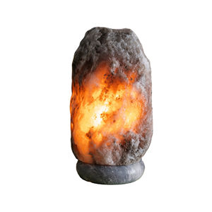 Lámpara de Sal del Himalaya Gris Natural OEM 2025 con Base de Madera e Interruptor Regulador de Intensidad para Decoración y Regalo - Product Image 5