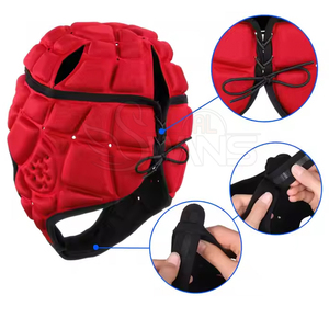 หมวกกันน็อครักบี้คุณภาพสูง วัสดุหนัง สำหรับทีม ออกแบบได้ตามต้องการ ป้องกันได้ดี - Product Image 4